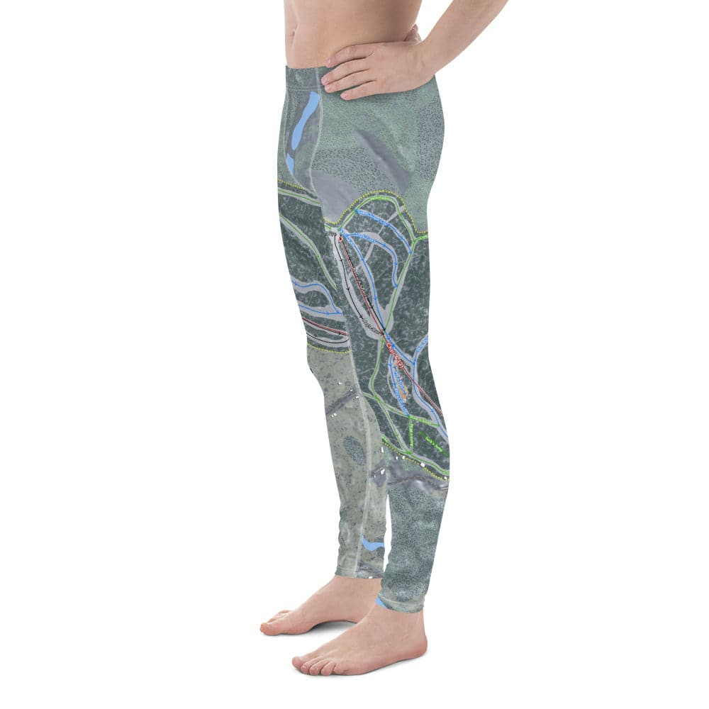 Titus Mountain, New York Ski Trail Map Men's Base Layer Bottom - Powderaddicts