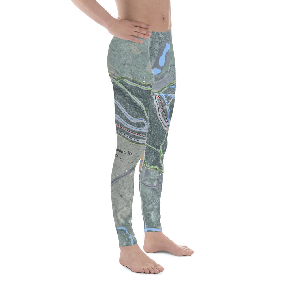 Titus Mountain, New York Ski Trail Map Men's Base Layer Bottom - Powderaddicts