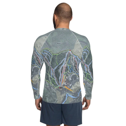 Titus Mountain, New York Ski Trail Map Men's Base Layer Top - Powderaddicts