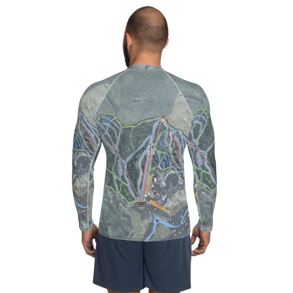 Titus Mountain, New York Ski Trail Map Men's Base Layer Top - Powderaddicts