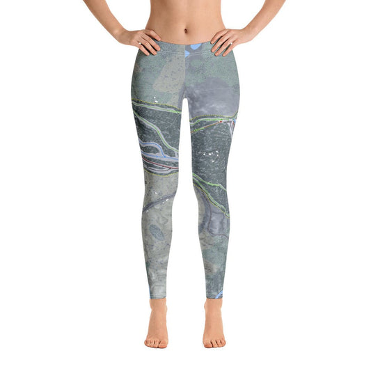 Titus Mountain, New York Ski Trail Map Women's Base Layer Bottom - Powderaddicts