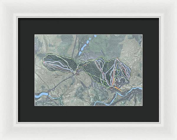 Titus Mountain Ski Trail Map - Framed Print - Powderaddicts