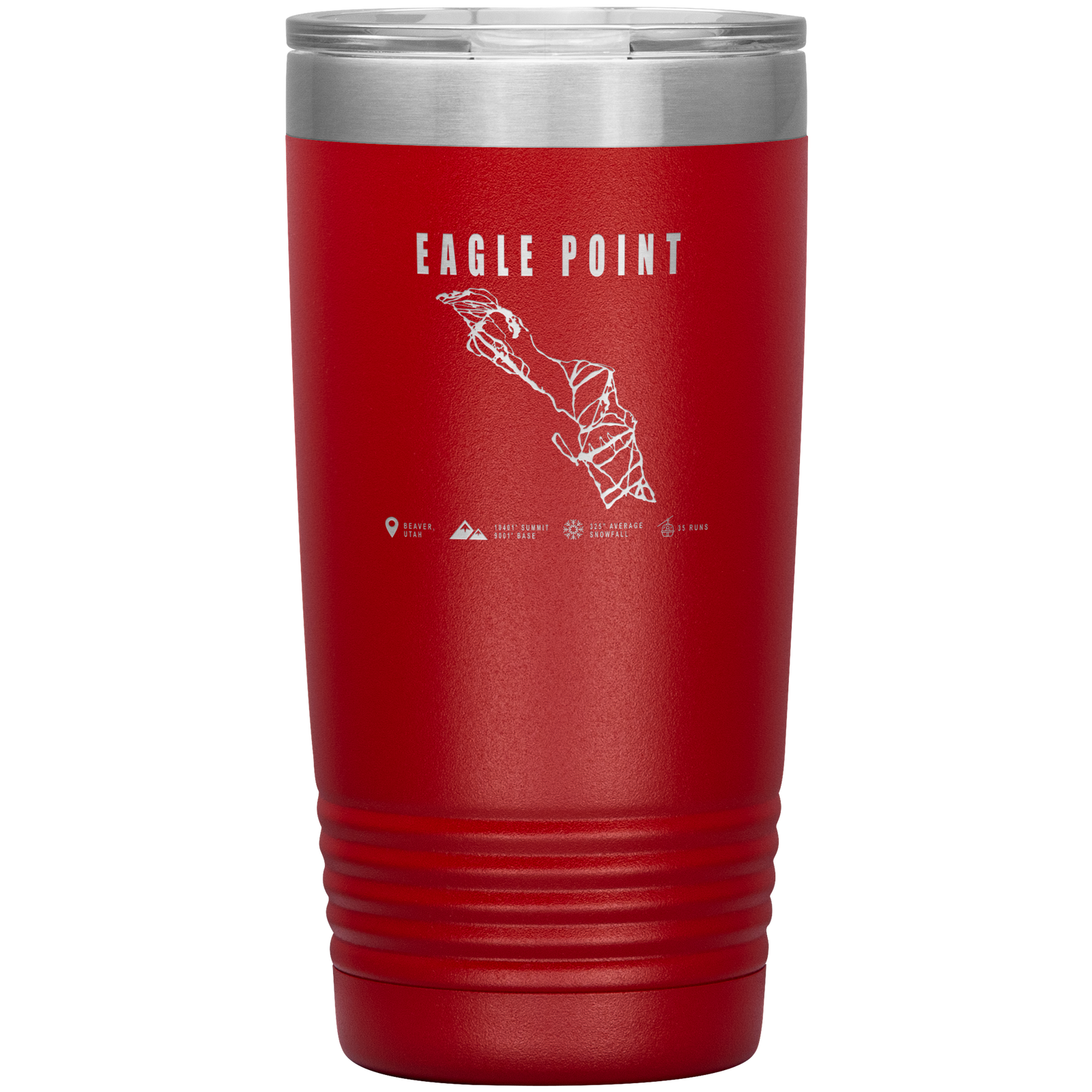 Eagle Point,Utah Ski Trail Map 20oz Tumbler - Powderaddicts