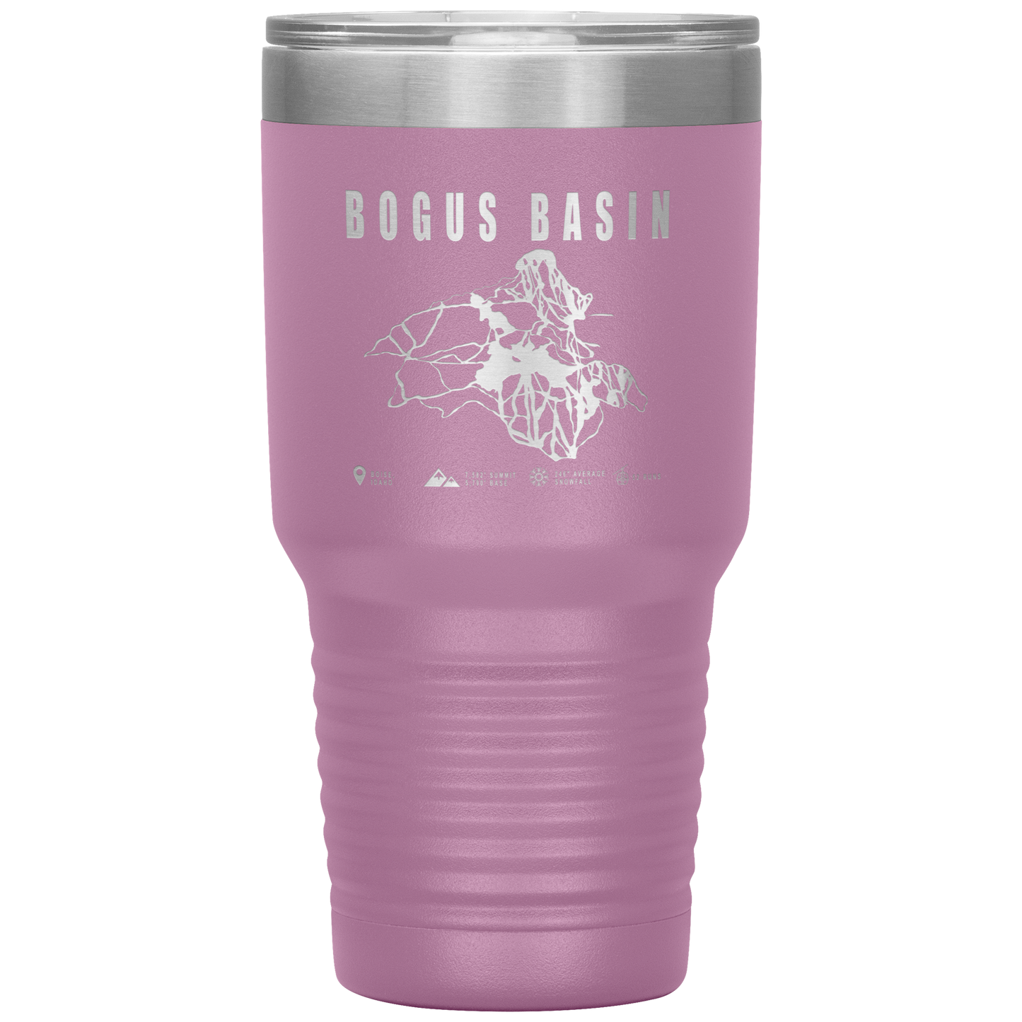 Bogus Basin Idaho Ski Trail Map 30oz Tumbler - Powderaddicts