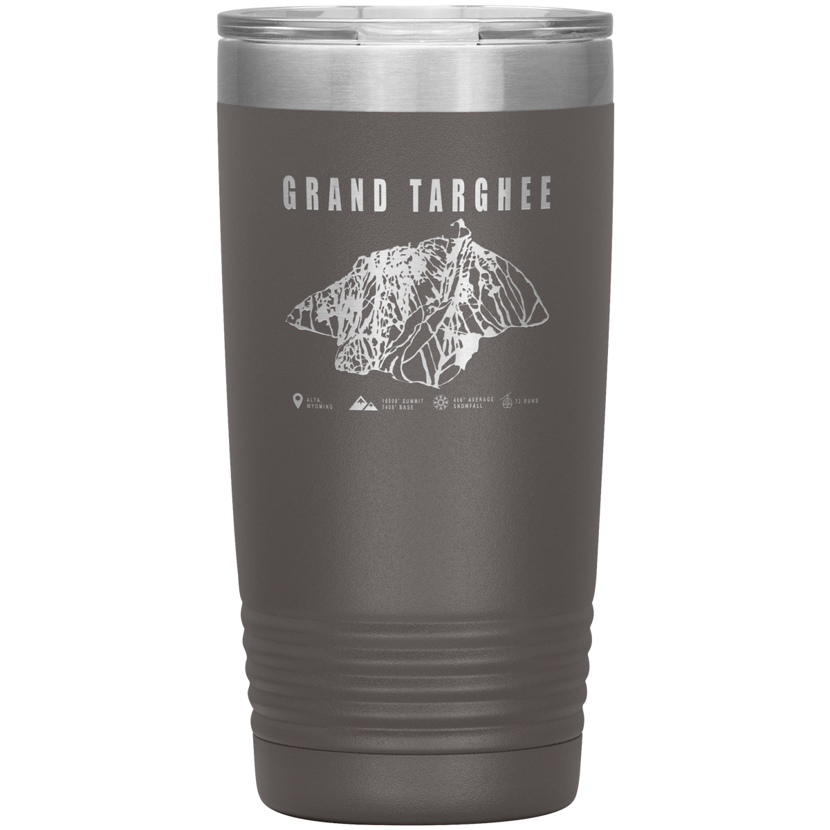 Grand Targhee Wyoming Ski Trail Map 20oz Tumbler - Powderaddicts