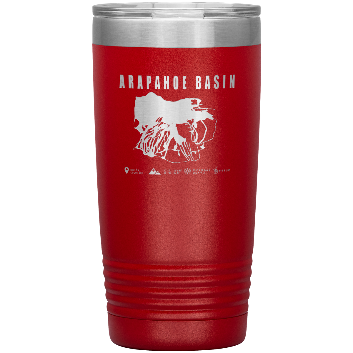 Arapahoe Basin,Colorado Ski Resort 20oz Tumbler - Powderaddicts