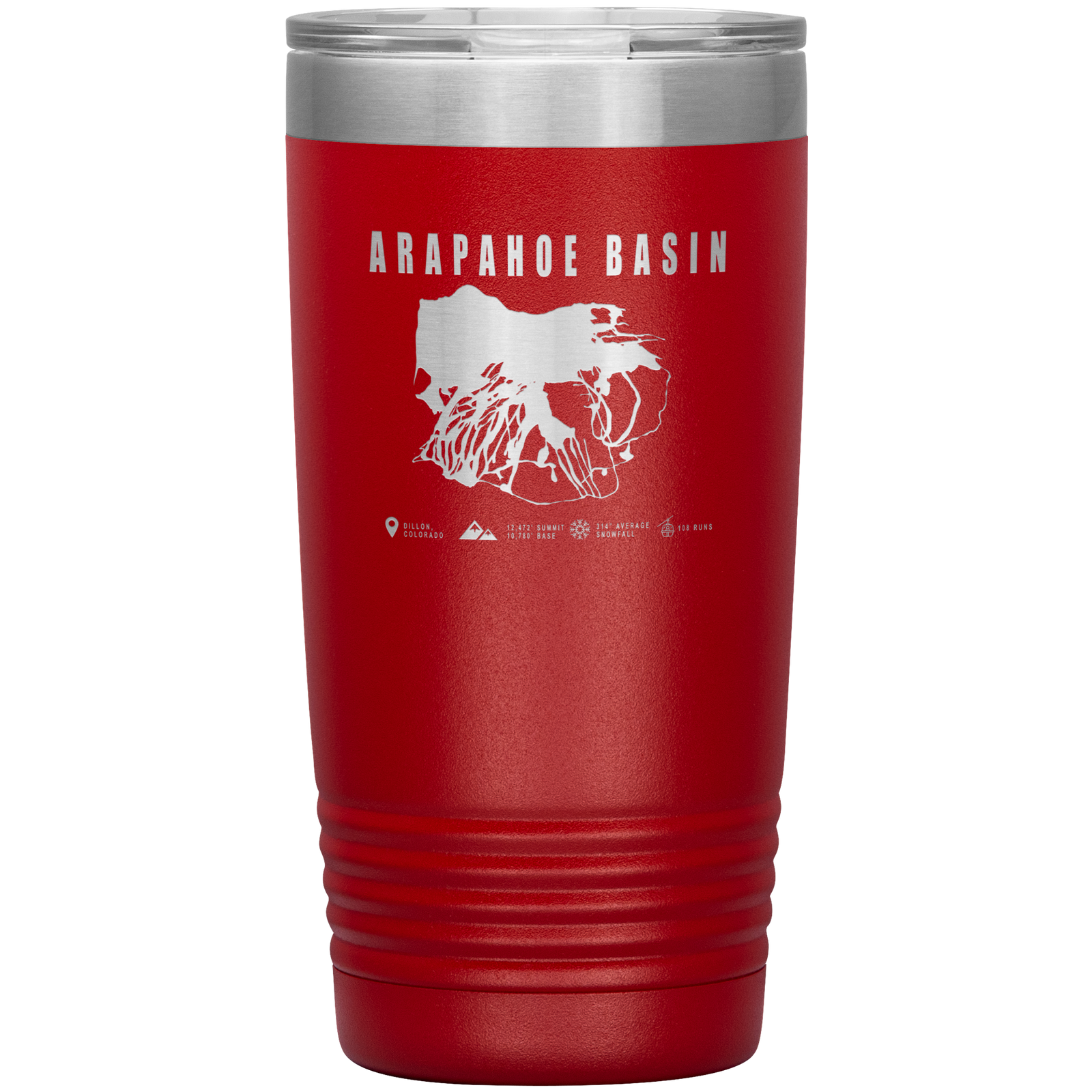 Arapahoe Basin,Colorado Ski Resort 20oz Tumbler - Powderaddicts
