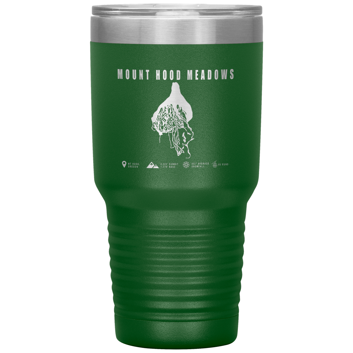 Mount Hood Meadows, Oregon Ski Trail Map 30oz Tumbler - Powderaddicts
