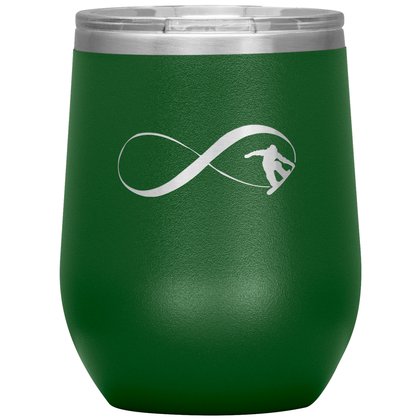 Infinity Snowboard Wine 12oz Tumbler - Powderaddicts