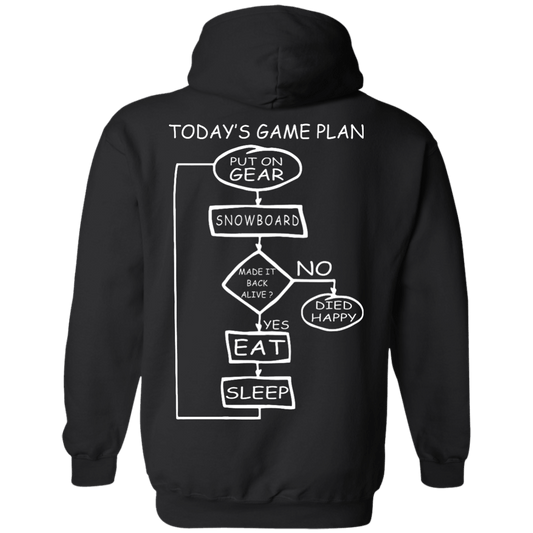 Today's Game Plan - I Snowboard Hoodies - Powderaddicts