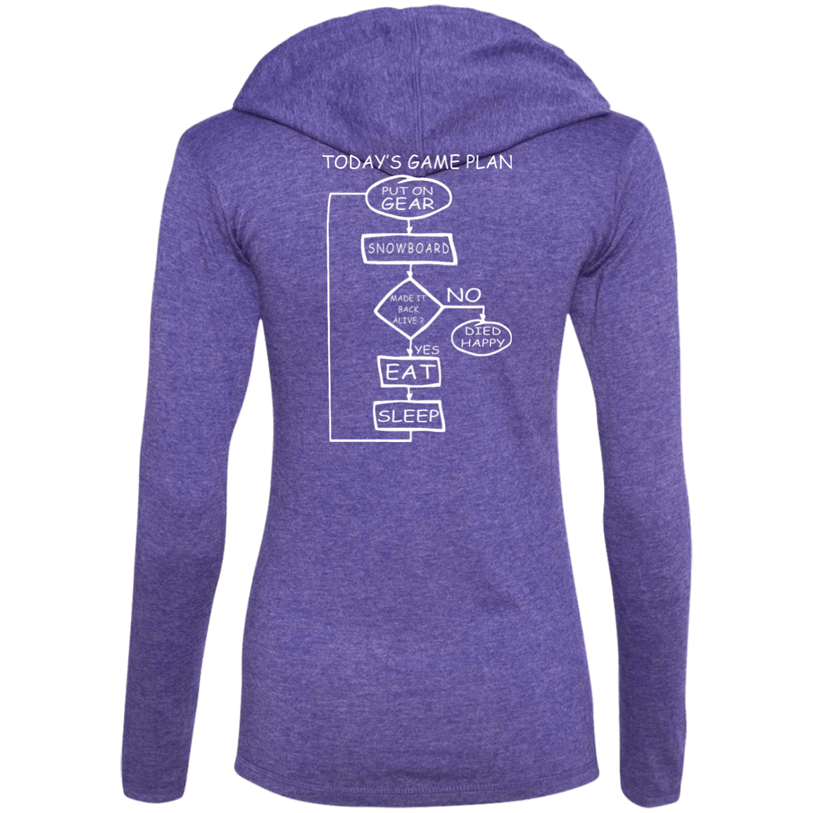 Today&#39;s Game Plan - I Snowboard Hoodies - Powderaddicts