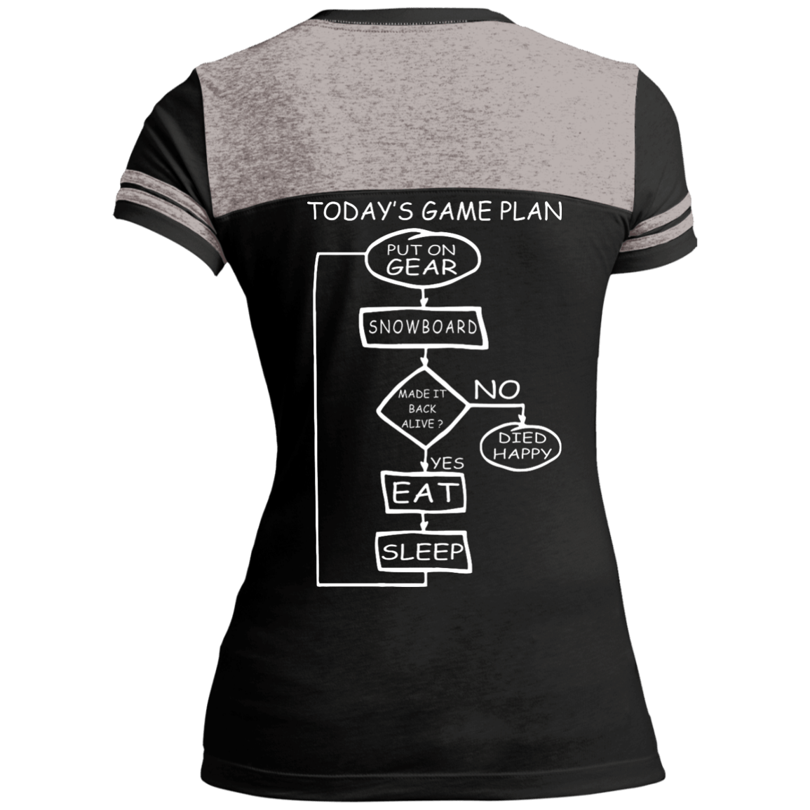 Today's Game Plan - I Snowboard Ladies Tees - Powderaddicts