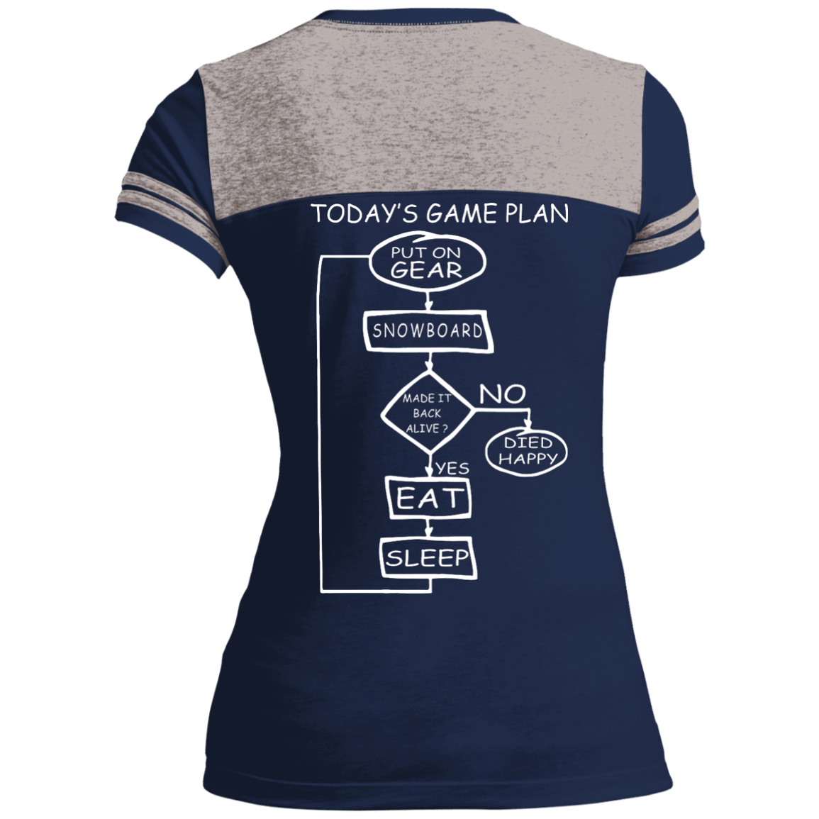Today's Game Plan - I Snowboard Ladies Tees - Powderaddicts