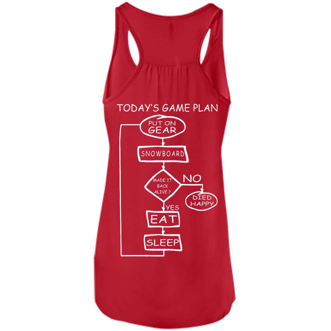 Today's Game Plan - I Snowboard Tank Tops - Powderaddicts