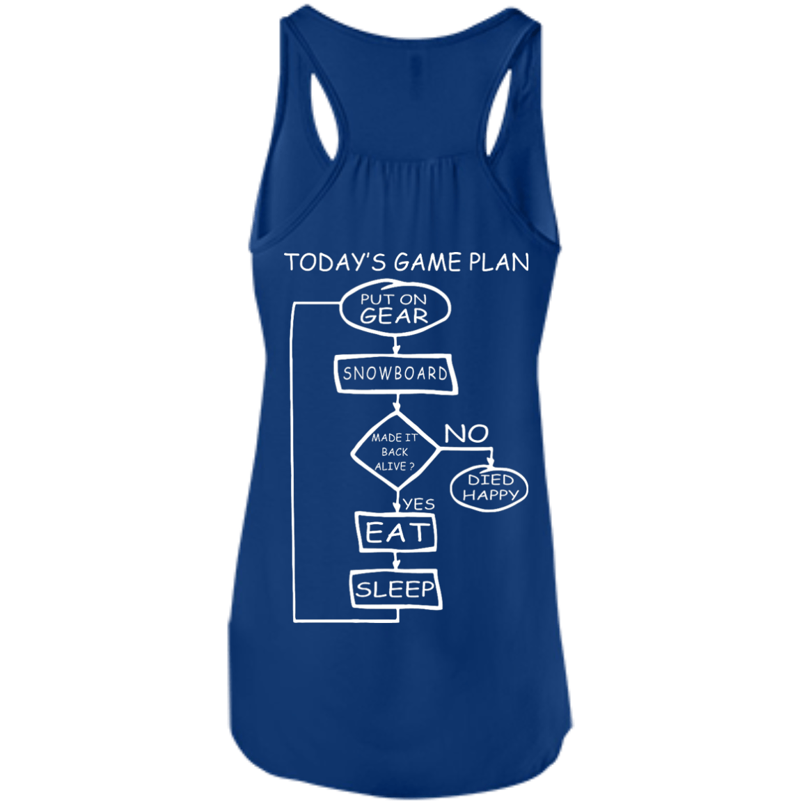 Today&#39;s Game Plan - I Snowboard Tank Tops - Powderaddicts