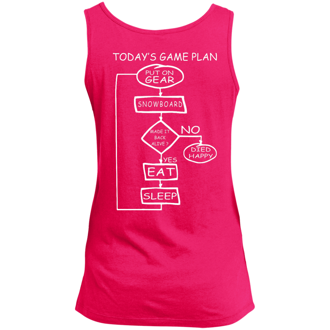 Today's Game Plan - I Snowboard Tank Tops - Powderaddicts