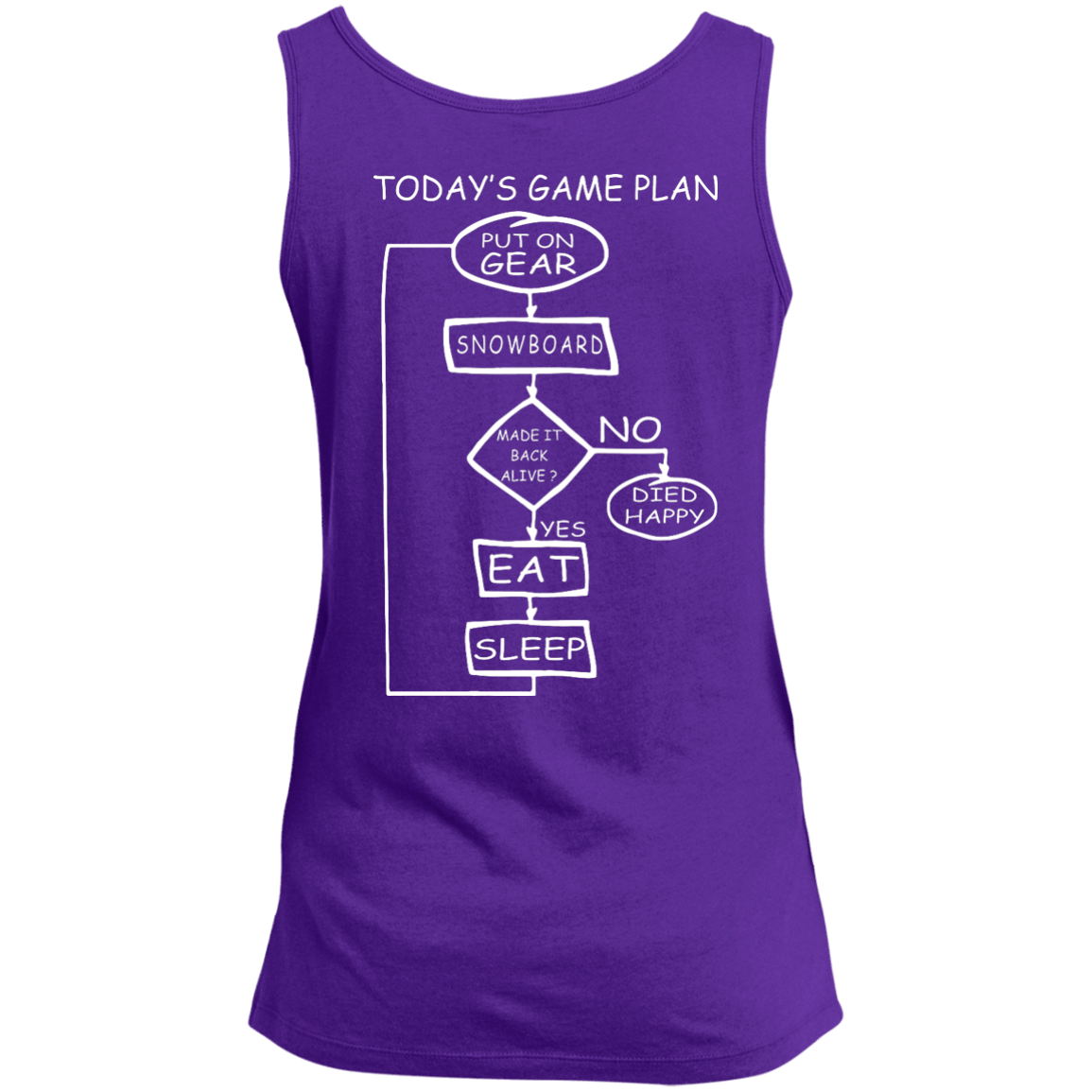 Today's Game Plan - I Snowboard Tank Tops - Powderaddicts