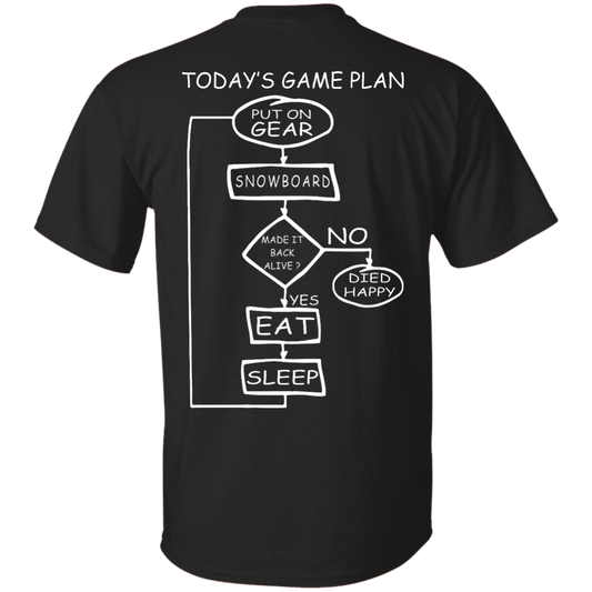 Today's Game Plan - I Snowboard Tees - Powderaddicts