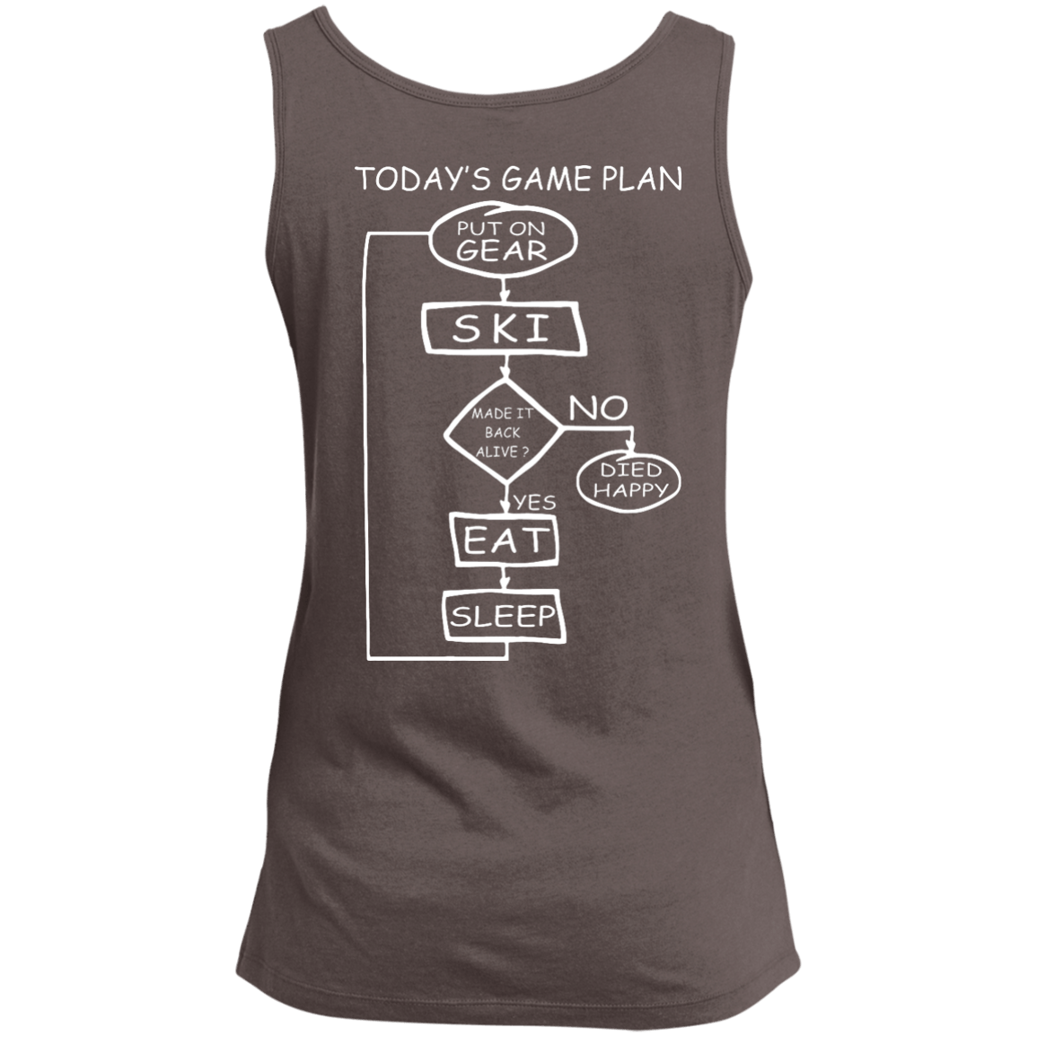 Today&#39;s Game Plan - Skiing Tank Tops - Powderaddicts