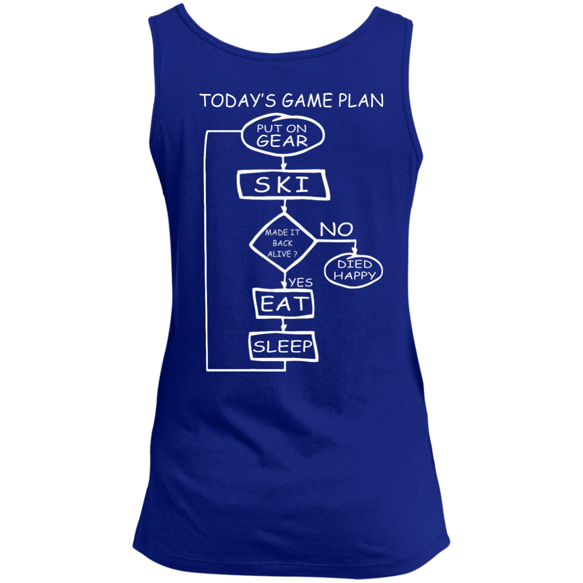 Today&#39;s Game Plan - Skiing Tank Tops - Powderaddicts