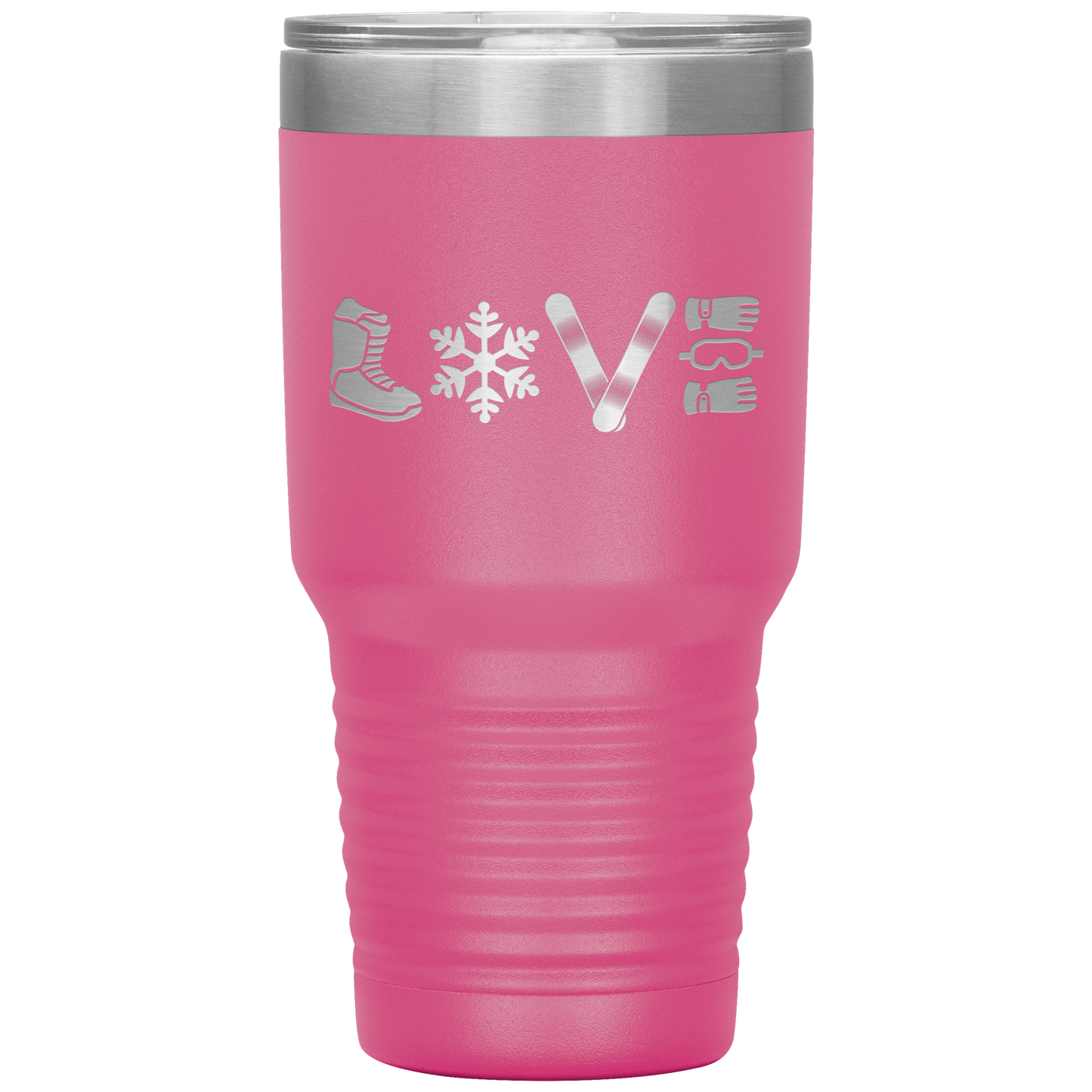 LOVE Snowboard 30oz Laser Etched Tumbler - Powderaddicts