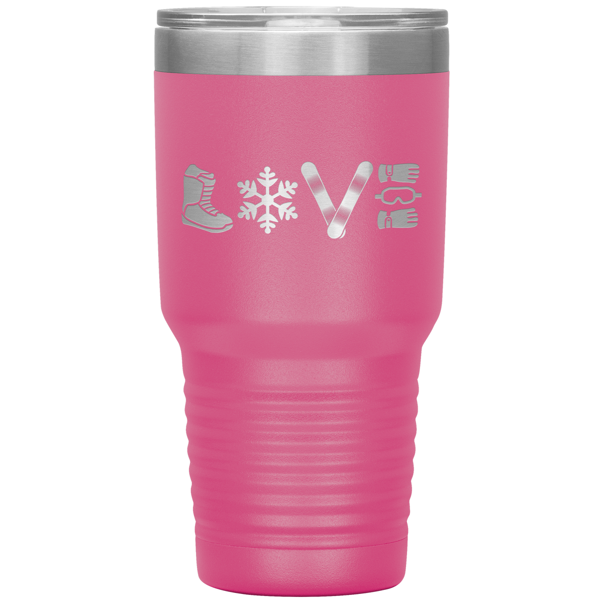LOVE Snowboard 30oz Laser Etched Tumbler - Powderaddicts