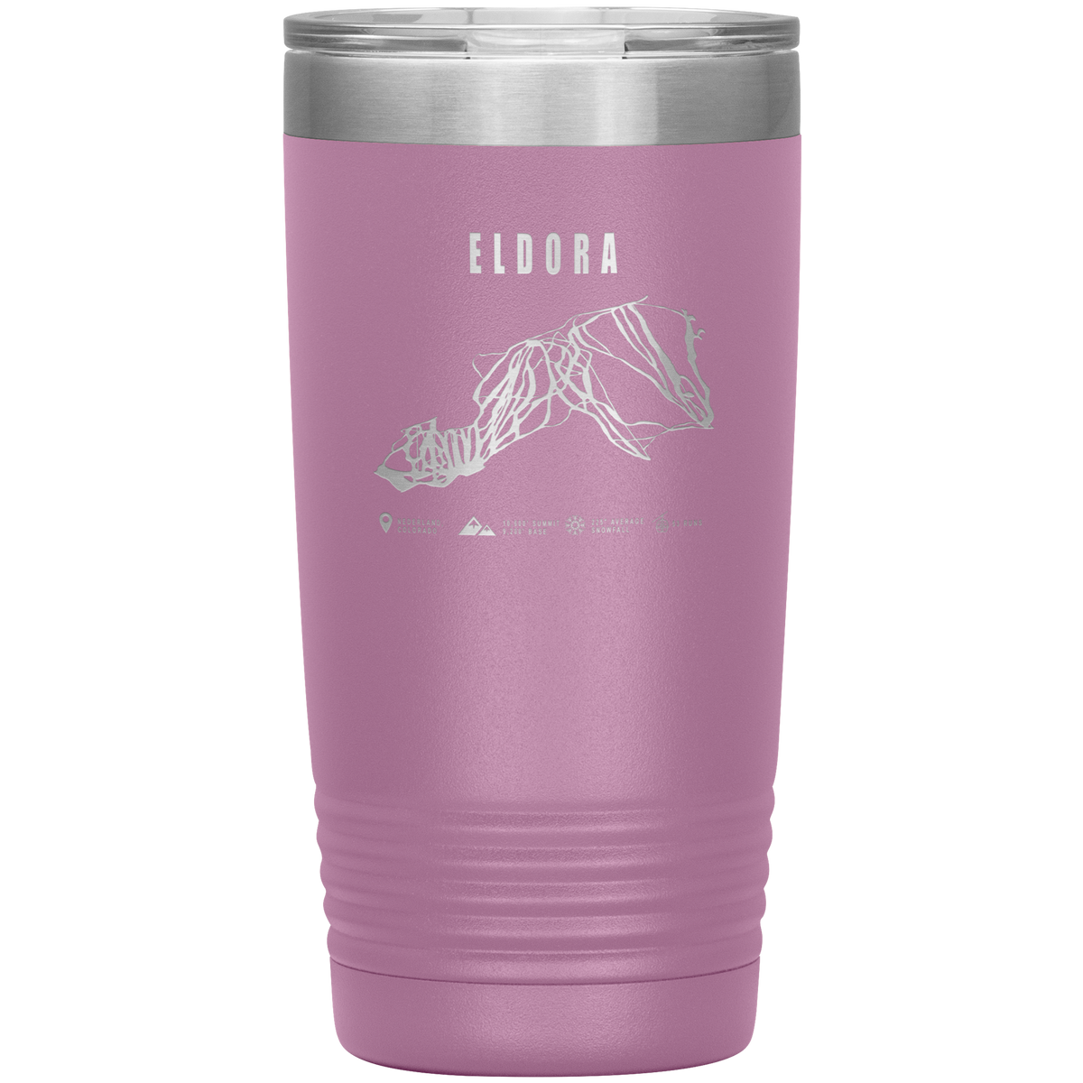 Eldora Colorado Ski Trail Map 20oz Tumbler - Powderaddicts