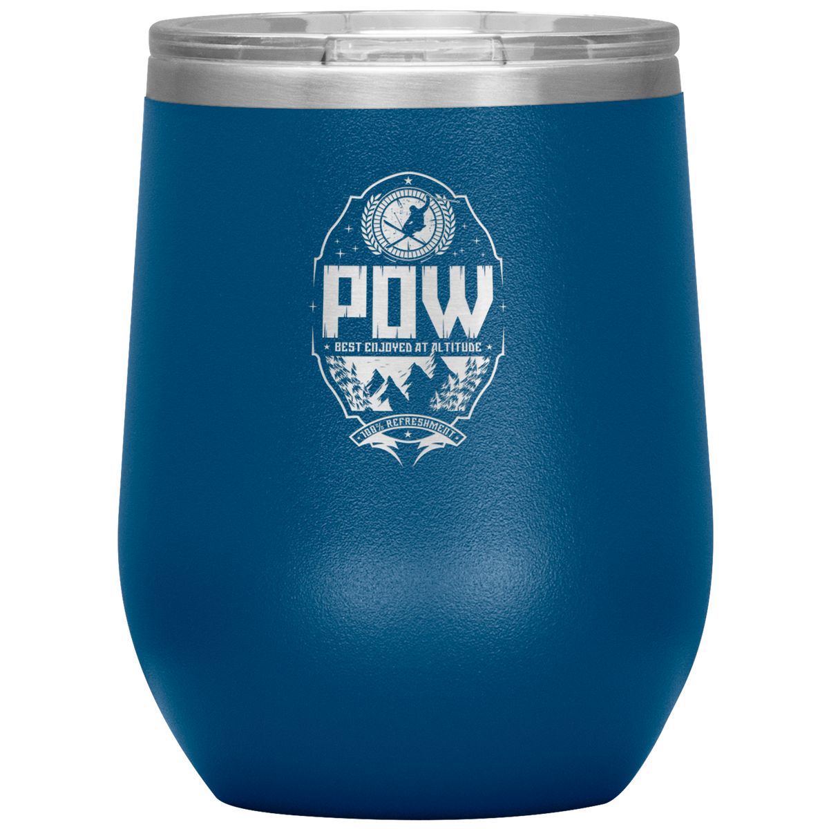 Pow Best Enjoyed At Altitude Wine 12oz Tumbler - Powderaddicts