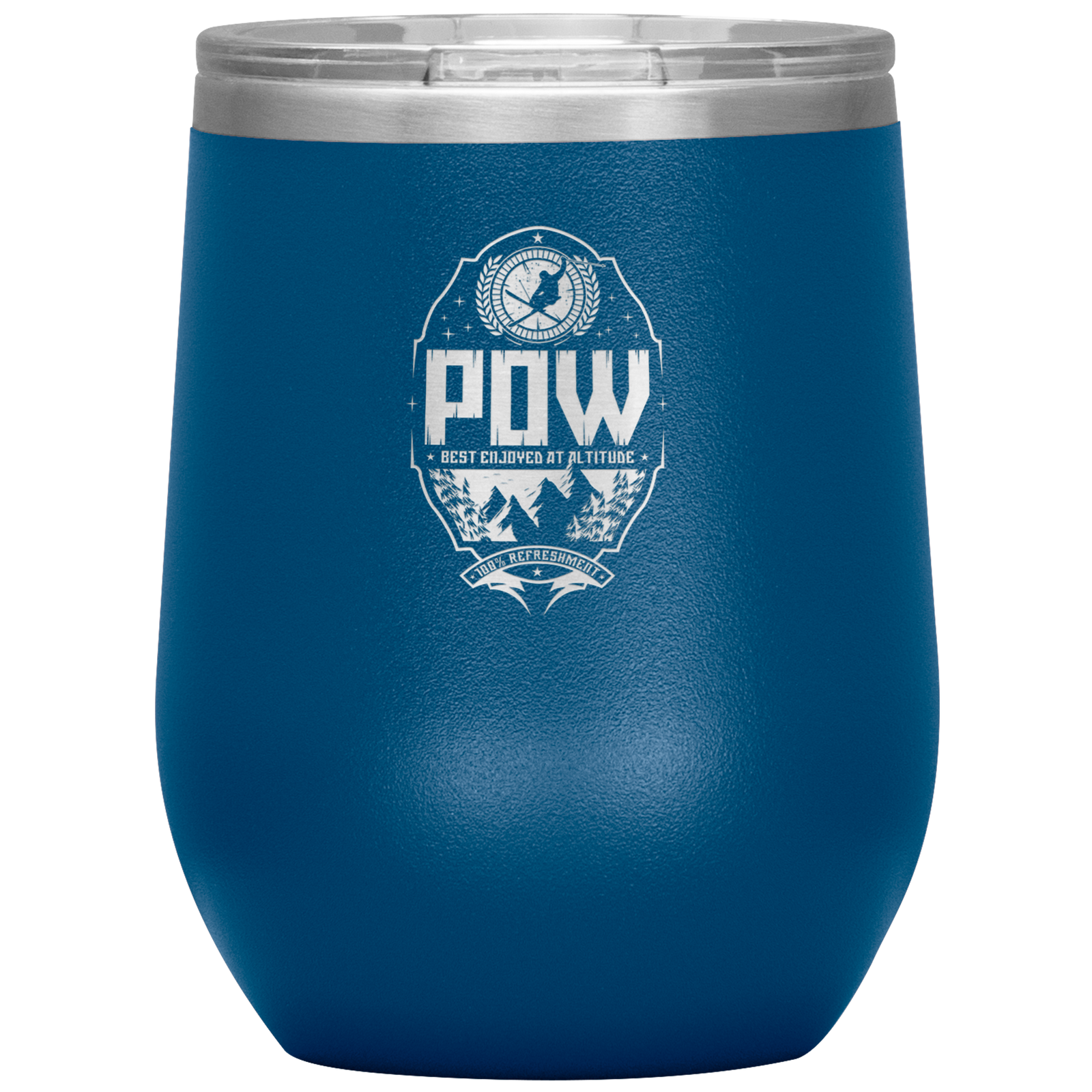 Pow Best Enjoyed At Altitude Wine 12oz Tumbler - Powderaddicts