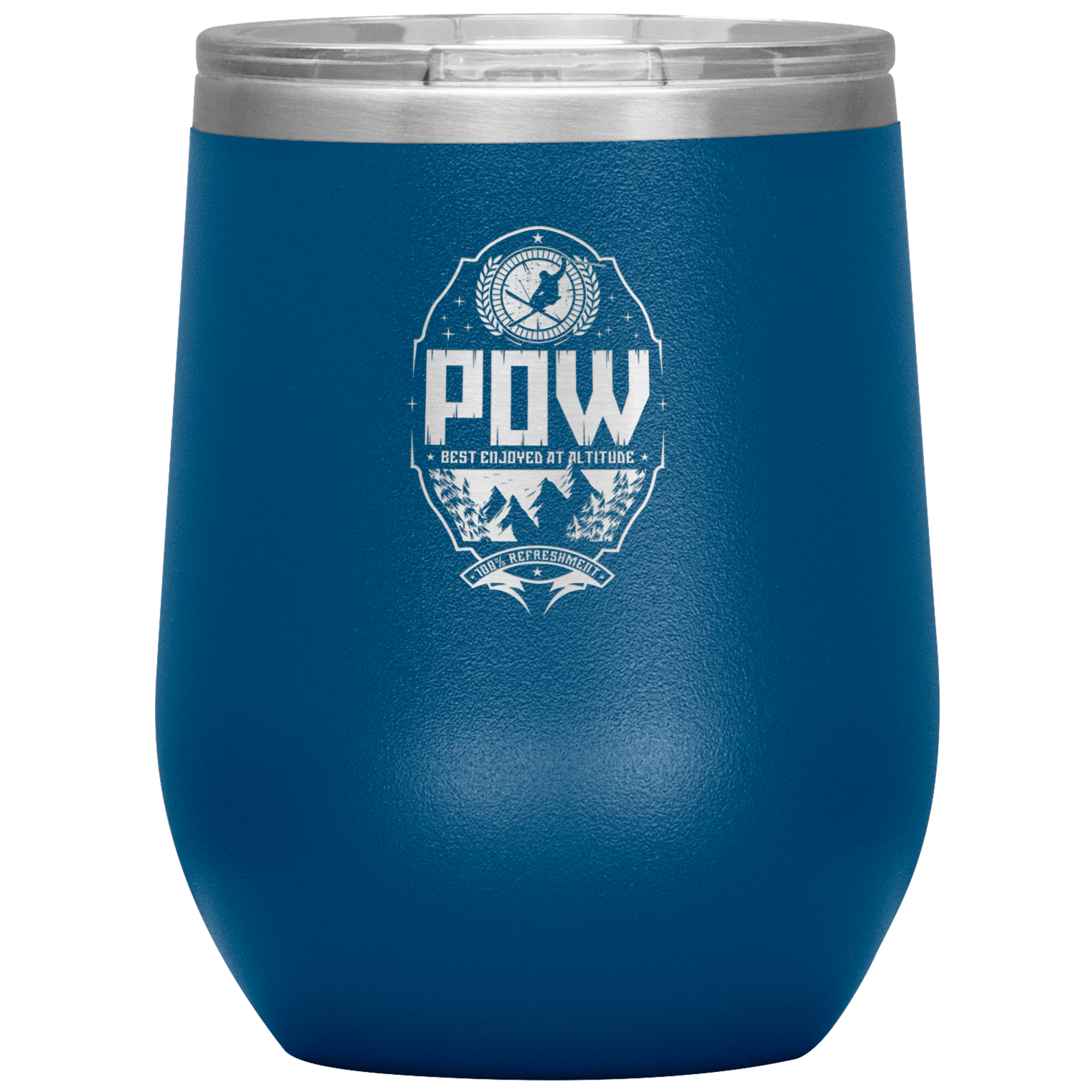Pow Best Enjoyed At Altitude Wine 12oz Tumbler - Powderaddicts