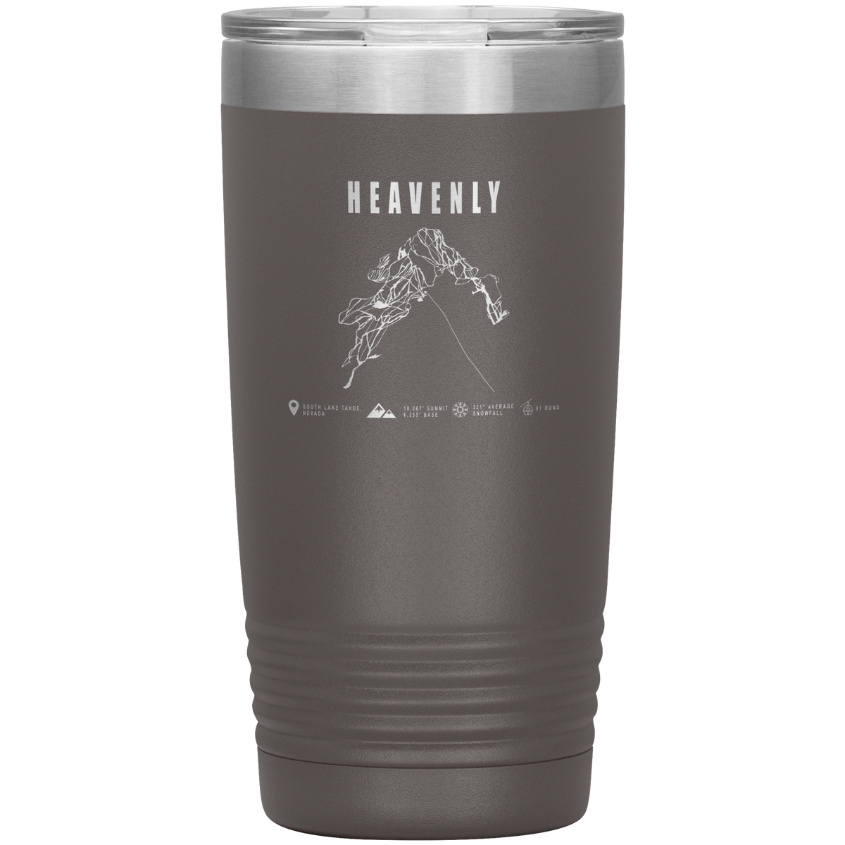 Heavenly, Nevada Ski Trail Map 20oz Tumbler - Powderaddicts
