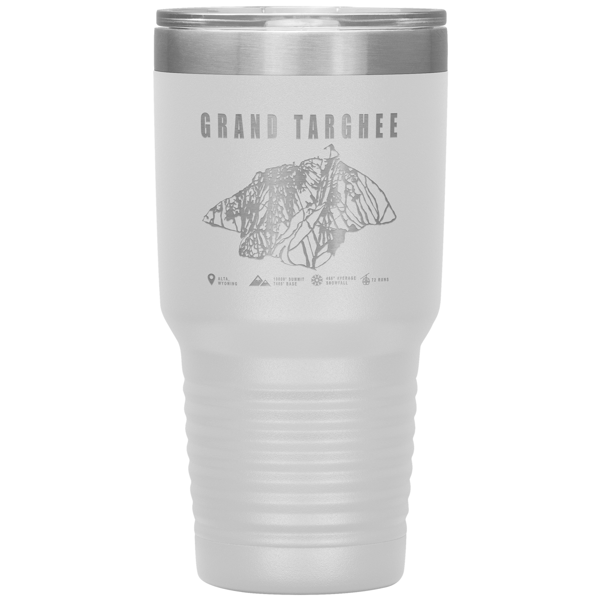 Grand Targhee Wyoming Ski Trail Map 30oz Tumbler - Powderaddicts
