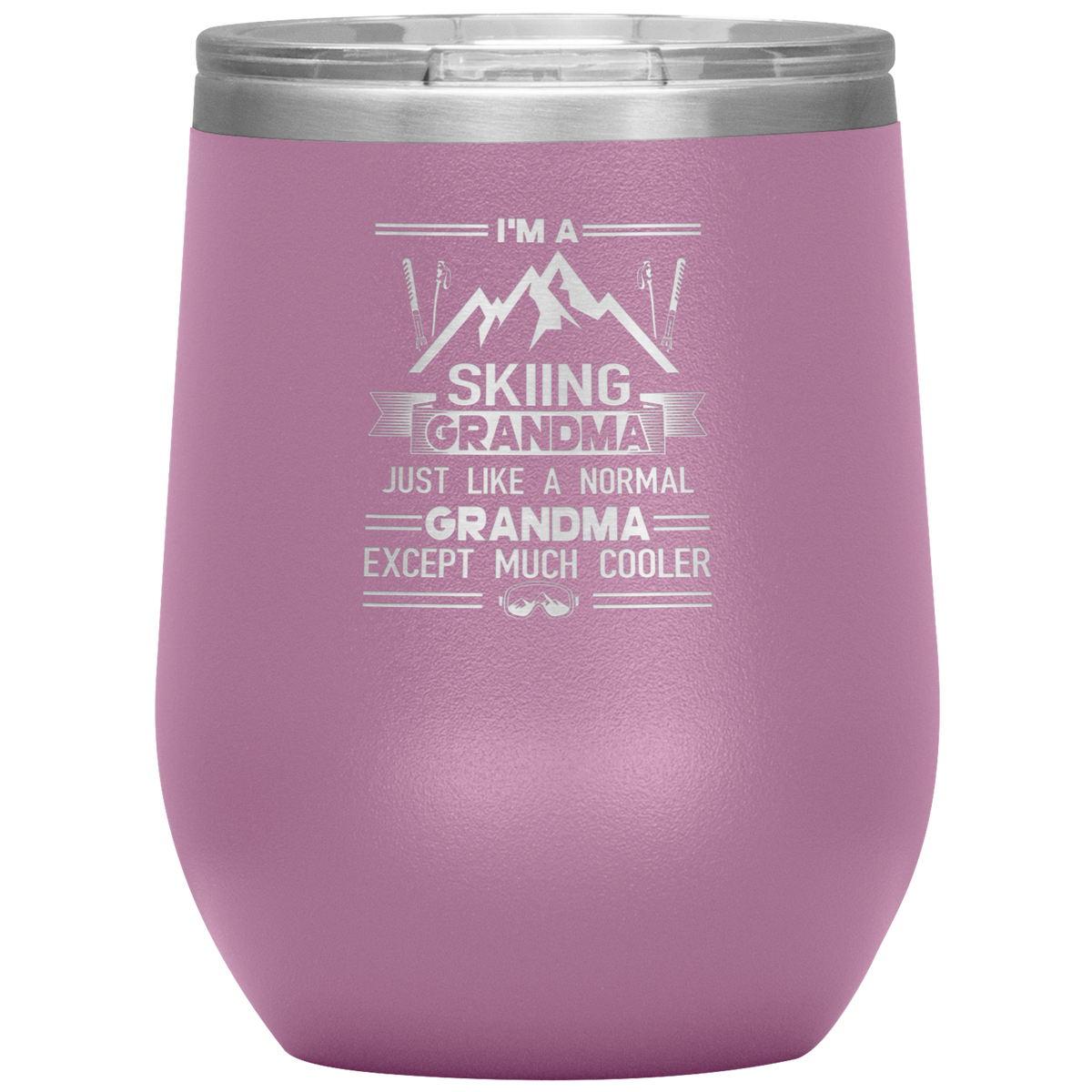 I'm A Skiing Grandma Wine 12oz Tumbler - Powderaddicts