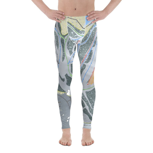 Trollhaugen, Wisconsin Ski Trail Map Men's Base Layer Bottom - Powderaddicts