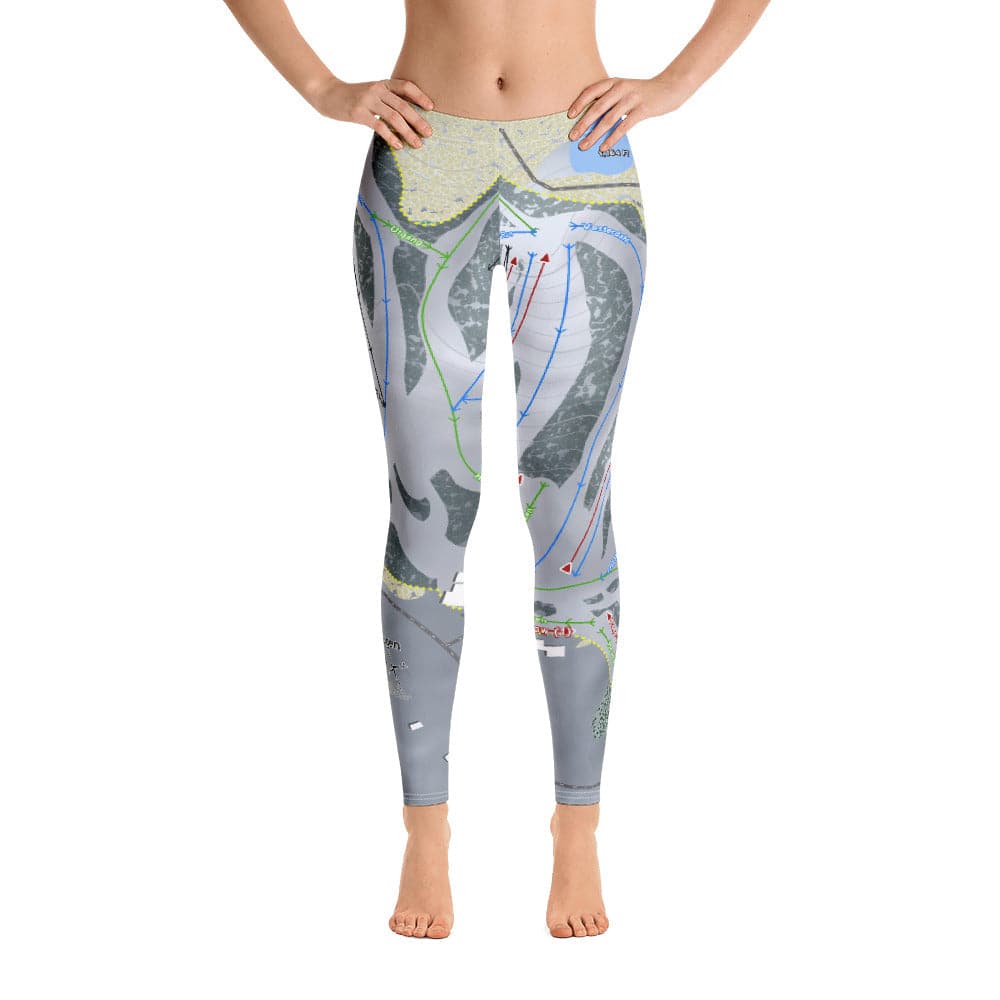 Trollhaugen, Wisconsin Ski Trail Map Women's Base Layer Bottom - Powderaddicts