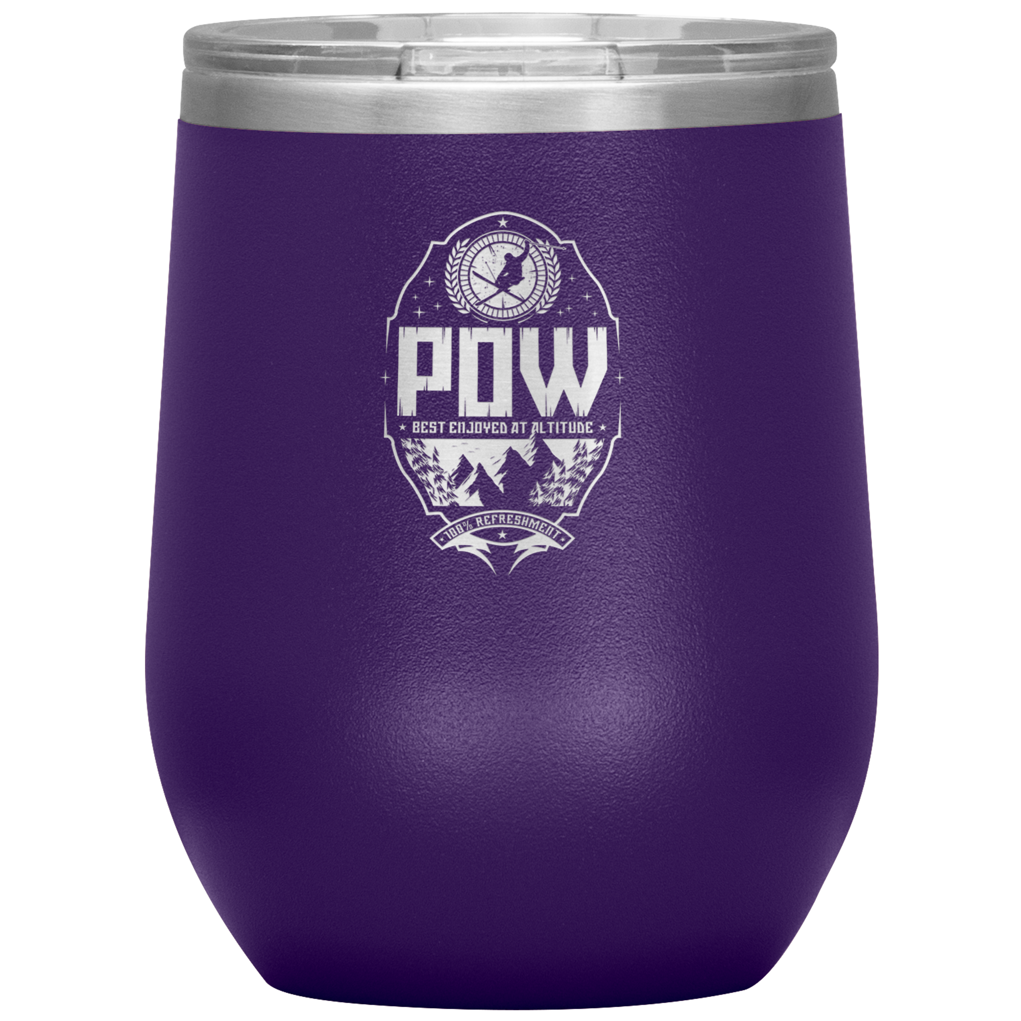 Pow Best Enjoyed At Altitude Wine 12oz Tumbler - Powderaddicts