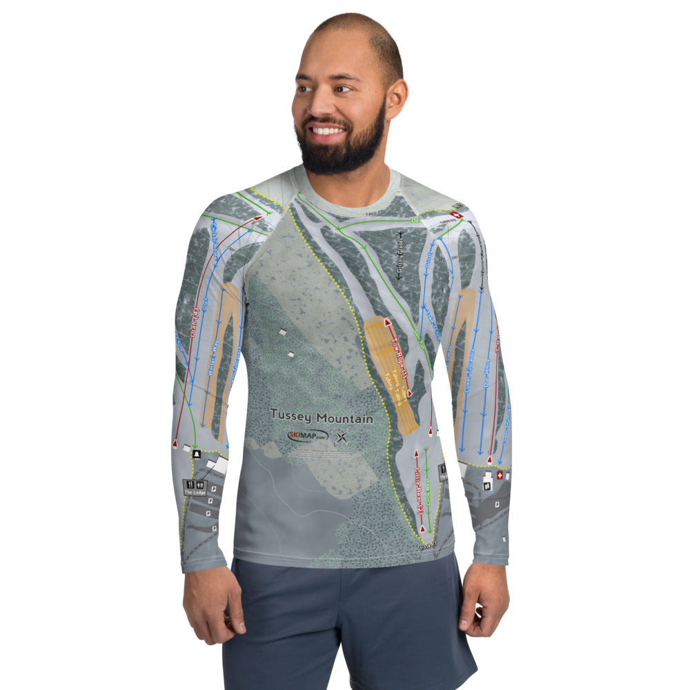Tussey Mountain, Pennsylvania Ski Trail Map Men's Base Layer Top