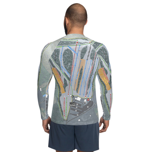Tussey Mountain, Pennsylvania Ski Trail Map Men's Base Layer Top - Powderaddicts
