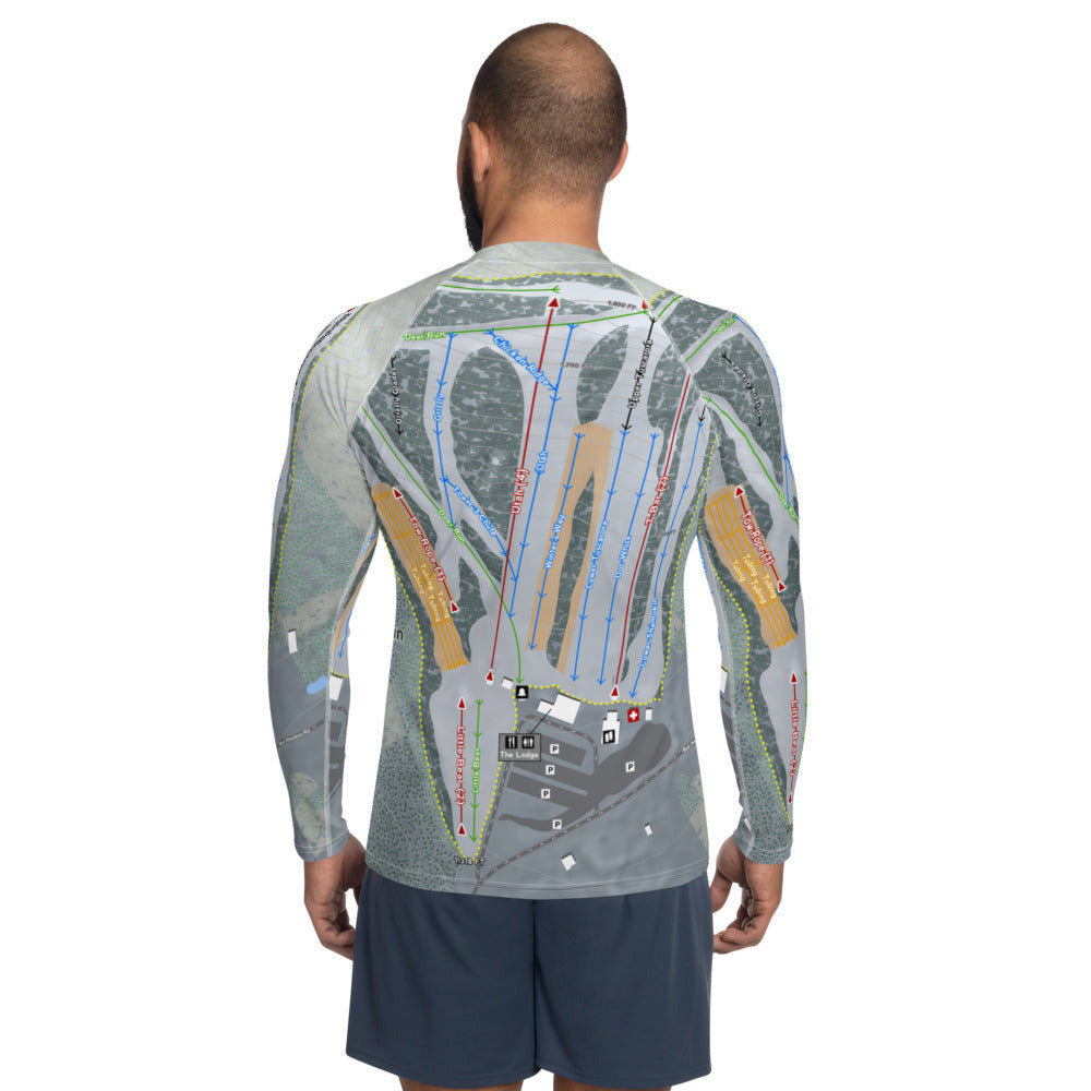 Tussey Mountain, Pennsylvania Ski Trail Map Men's Base Layer Top - Powderaddicts
