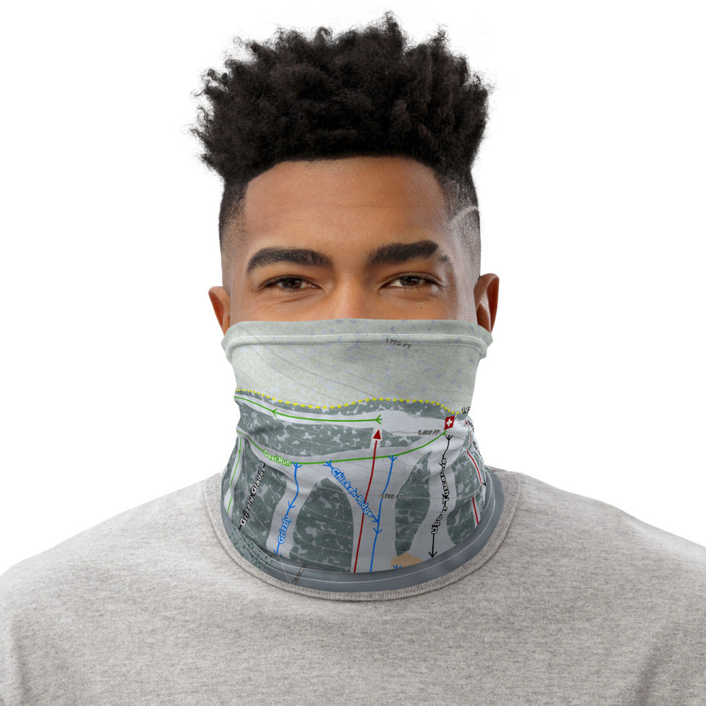 Tussey Mountain, Pennsylvania Ski Trail Map Printed Neck Gaiter