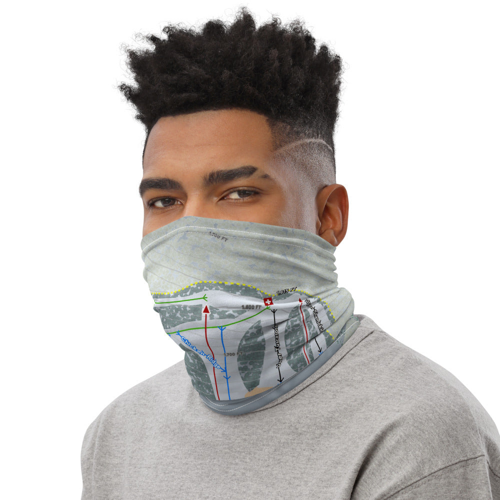 Tussey Mountain, Pennsylvania Ski Trail Map Printed Neck Gaiter - Powderaddicts