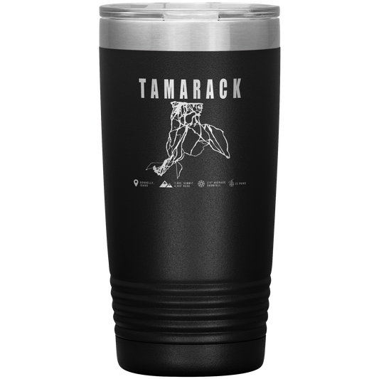 Tamarack Idaho Ski Trail Map 20oz Tumbler - Powderaddicts