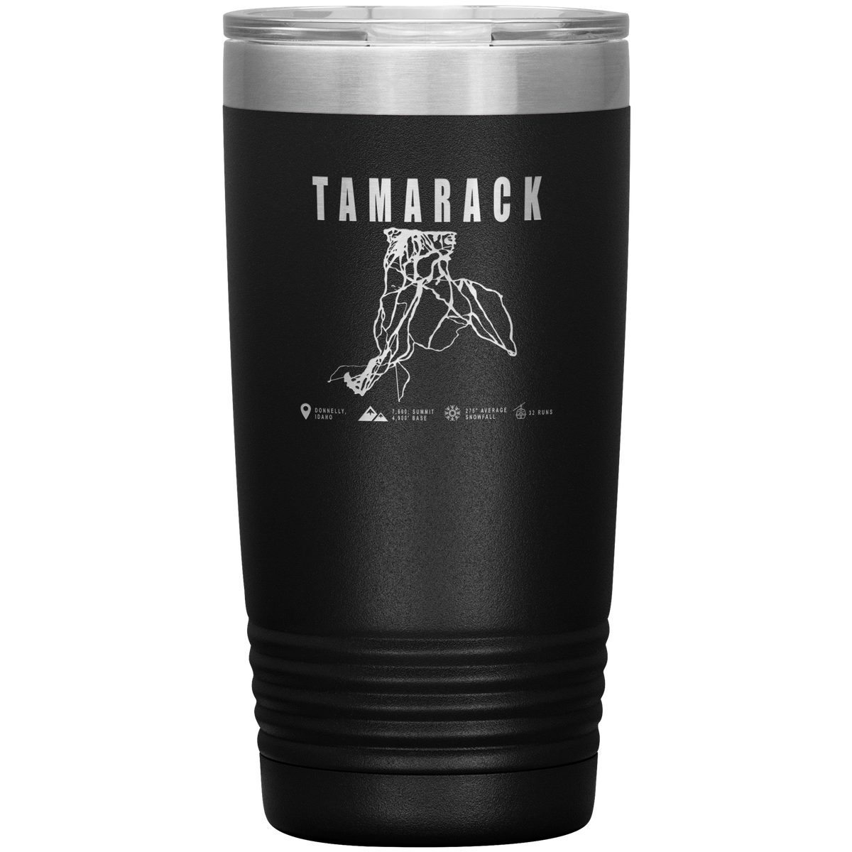 Tamarack Idaho Ski Trail Map 20oz Tumbler - Powderaddicts