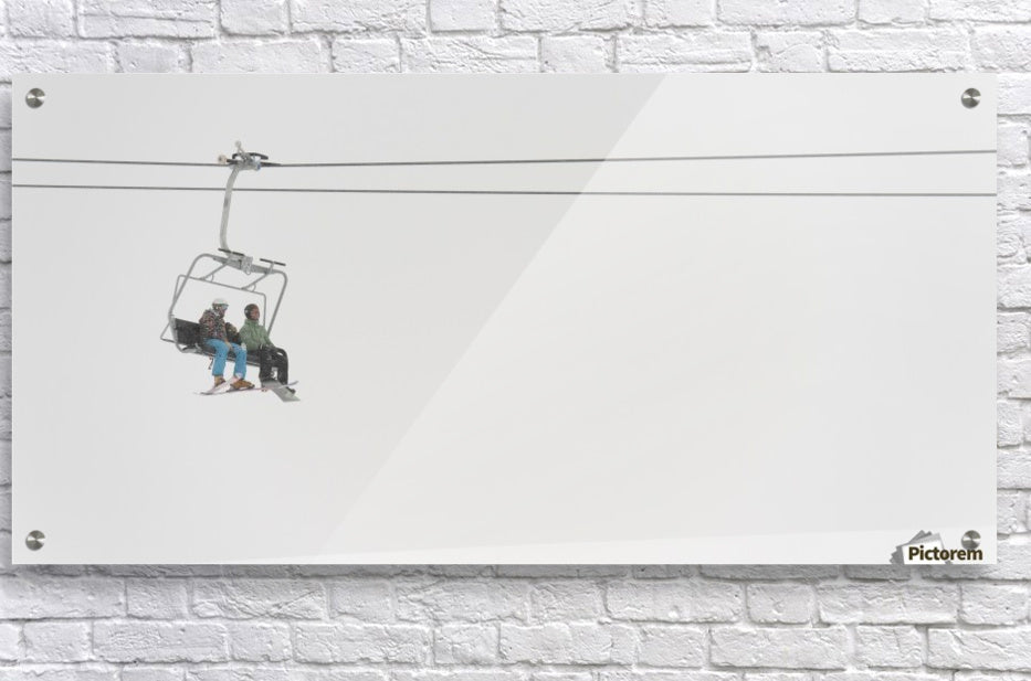 Two People Riding A Chairlift At A Ski Resort - Powderaddicts