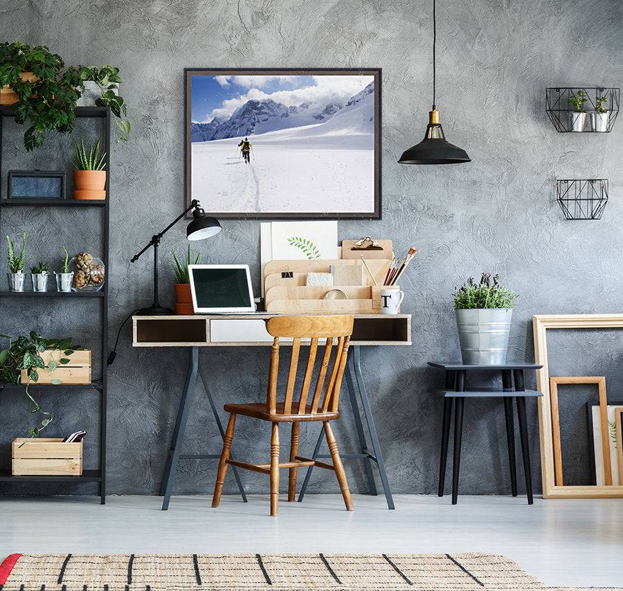 Two skiers ski touring across the Ottemma glacier - Powderaddicts