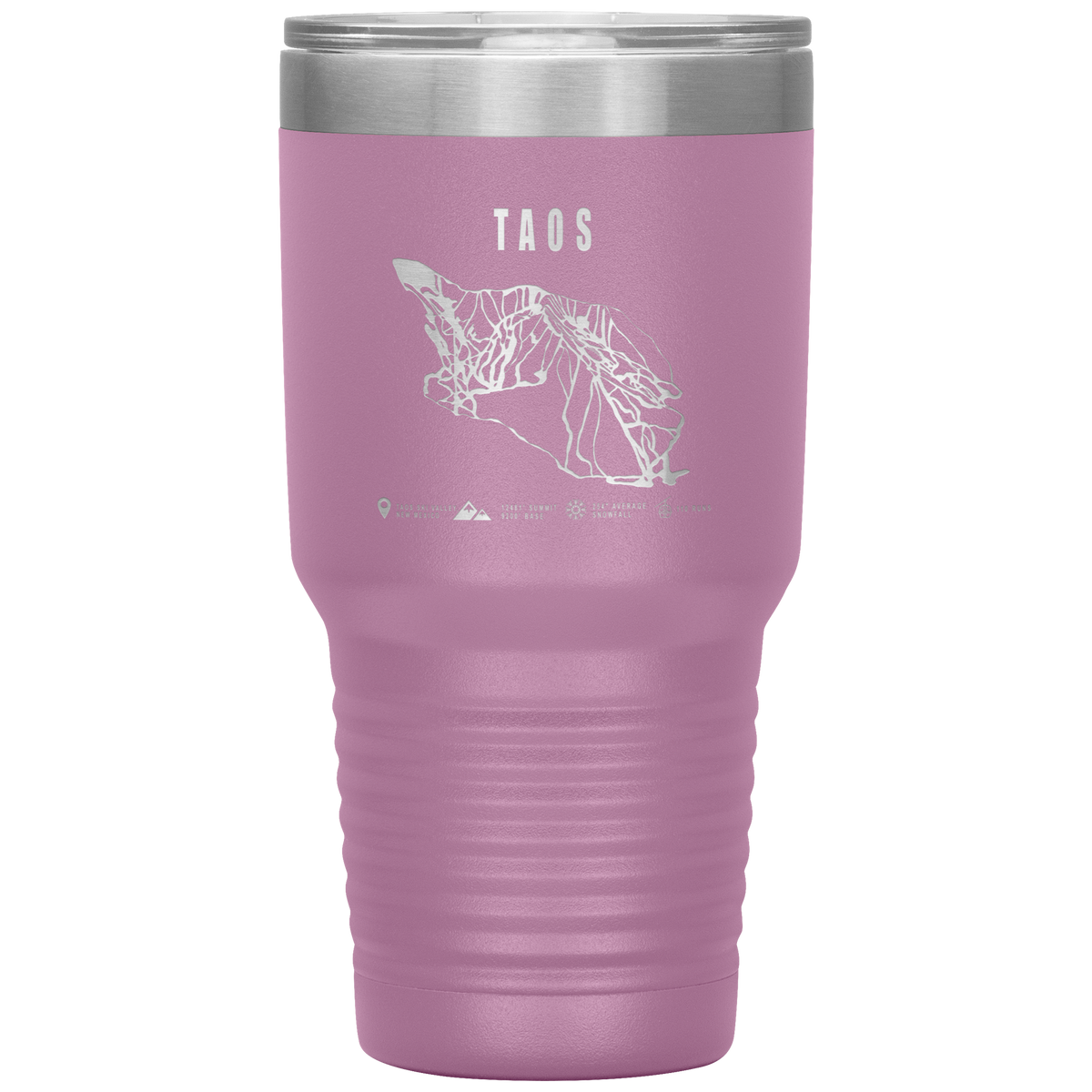 Taos, New Mexico Ski Trail Map 30oz Tumbler - Powderaddicts
