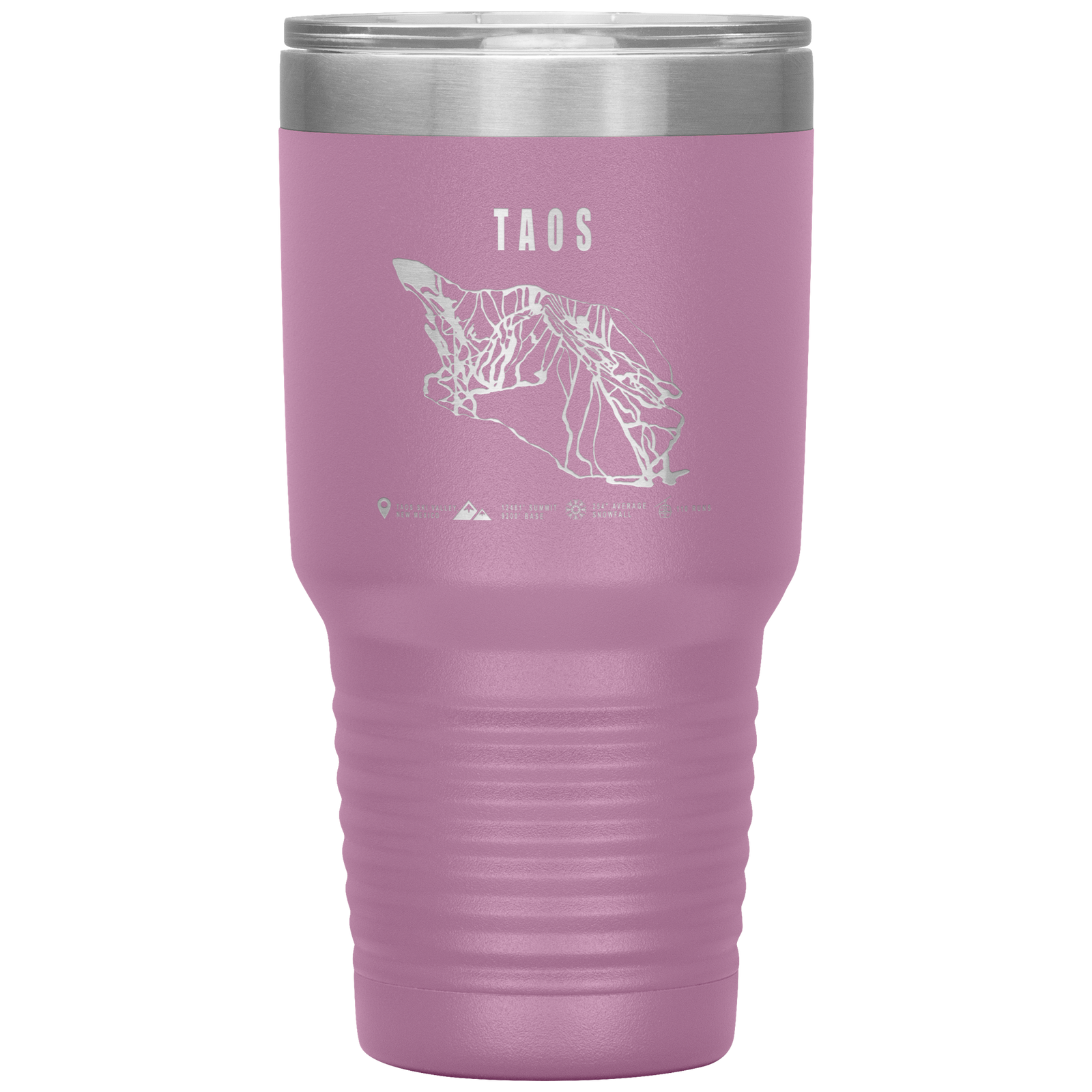 Taos, New Mexico Ski Trail Map 30oz Tumbler - Powderaddicts