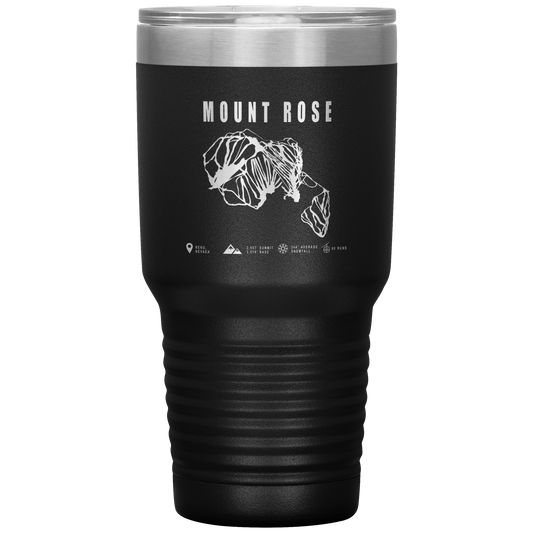 Mount Rose, Nevada Ski Trail Map 30oz Tumbler - Powderaddicts