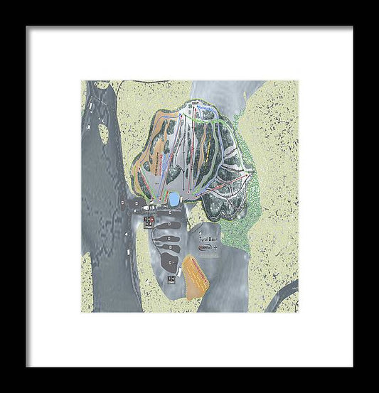 Tyrol Basin Ski Trail Map - Framed Print - Powderaddicts