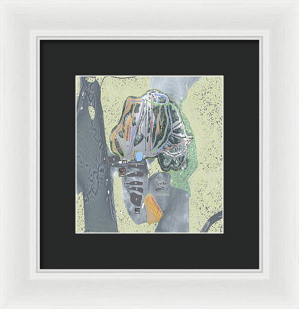 Tyrol Basin Ski Trail Map - Framed Print - Powderaddicts